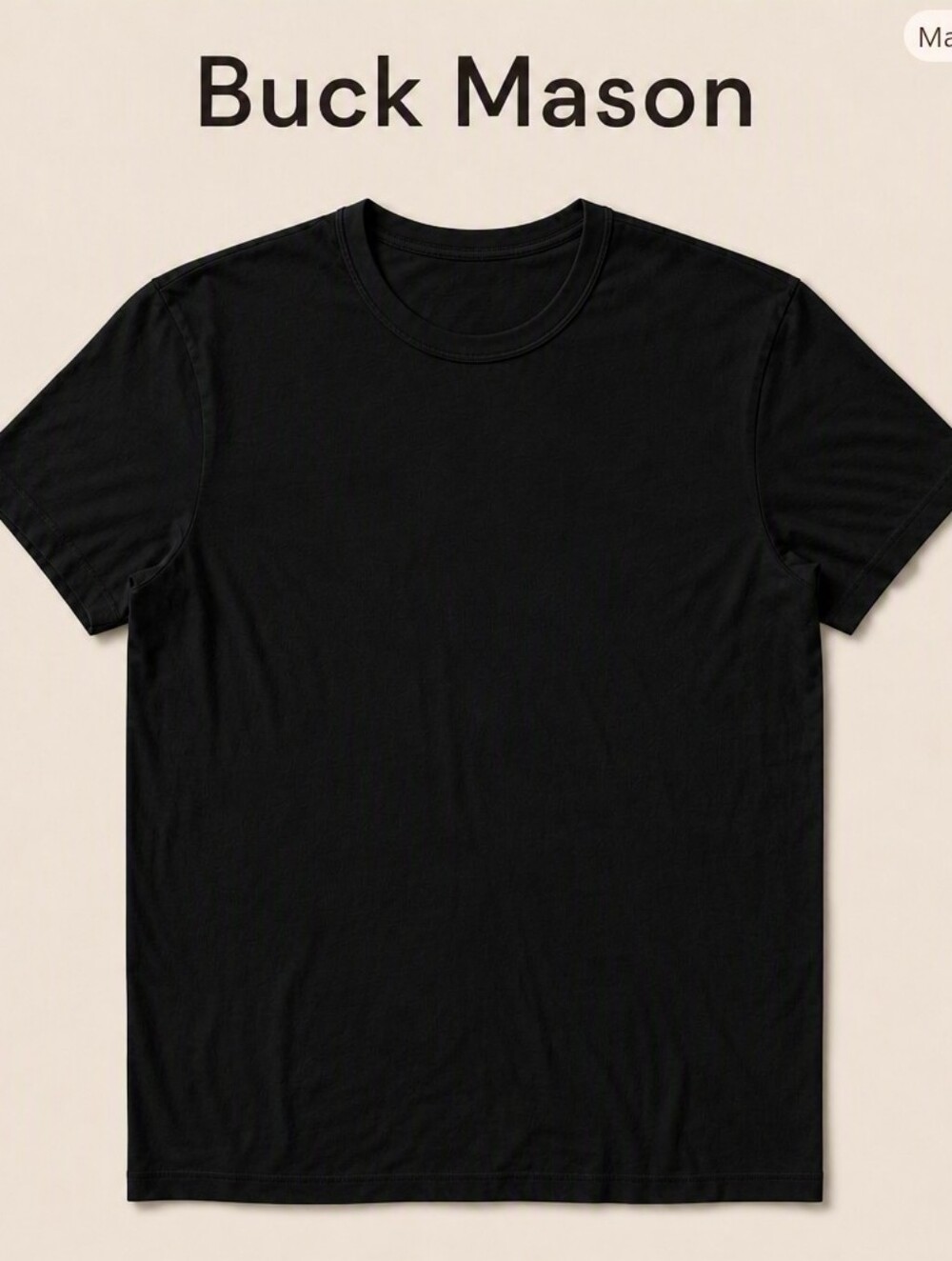 NWOT Buck Mason  Cotton Heavy Tee Size Large Black